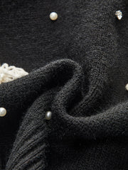 Floral Embellished Button-Back Knit Vest