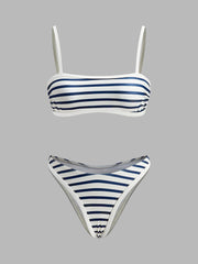 Nautical Stripe High-Cut Bikini