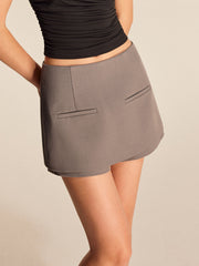 Decor Pocket Detail Mid-Waist Skort