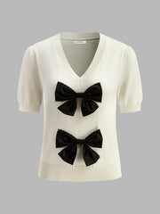 Double Bow Detail Blouse