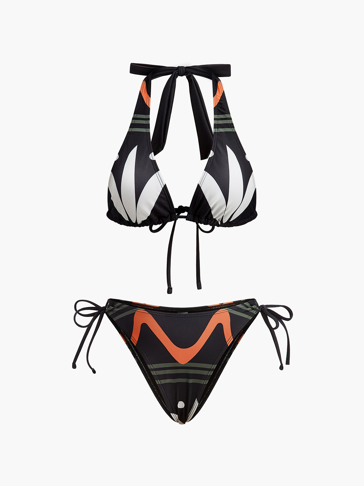 Halter Neck Tie-Back Bikini Set