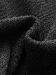 Mid-Waist Tweed Pockets Wide-Leg Shorts