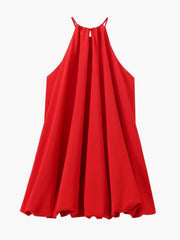 Pleated Halter Dress