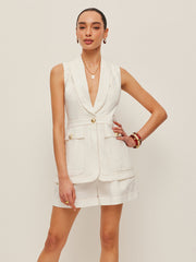 Pocket Detail Tailored Vest