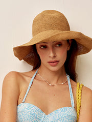 Wide Brim Straw Sun Hat