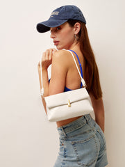 Knot Handle Foldover Shoulder Bag