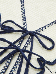 Embroidered Knit Tie-Front Vest