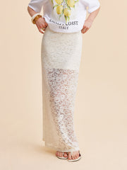 Semi-Sheer Lace Skirt