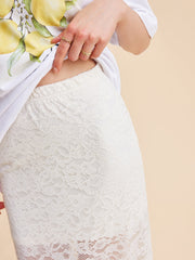 Semi-Sheer Lace Skirt
