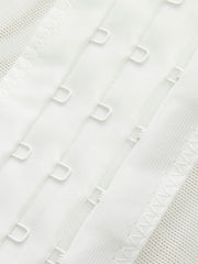 Semi-Sheer Embroidery Mesh Corset