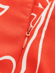 Halter Tie-Back Printed Dress