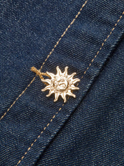 Metal Detail Denim Vest