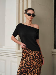 Off-Shoulder Short Sleeve Top