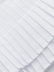 Pleated V-Neck Button-Detail Top