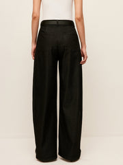 Mid-Waist Pockets Pants Without Belt