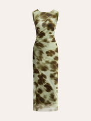 Boho Print Mesh Dress