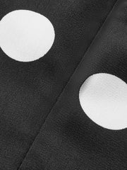 One-Shoulder Polka Dot Peplum Dress