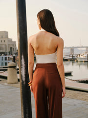 Halter Neck Knit Top