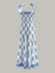 Floral Print Tie-Strap Dress