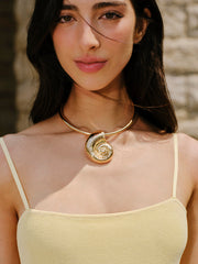 Shell Pendant Choker Necklace