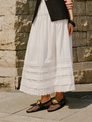 Mesh Design Shoes With Golden Accent