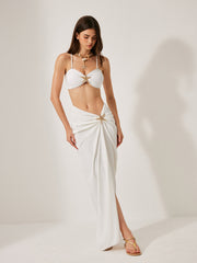 Bikini Set With Twist-Front Cover-Up