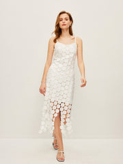 Laser Cut Multi Circle Double Layer Cami Dress