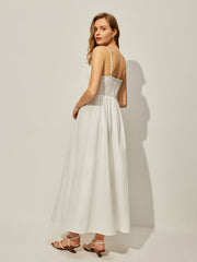 Cotton V-Neck Cami Dress