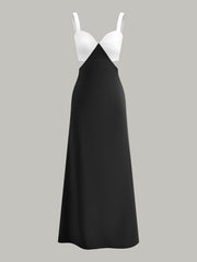 Color Block Cut-Out Waist Dress