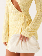 Woven Cloud Clutch Bag