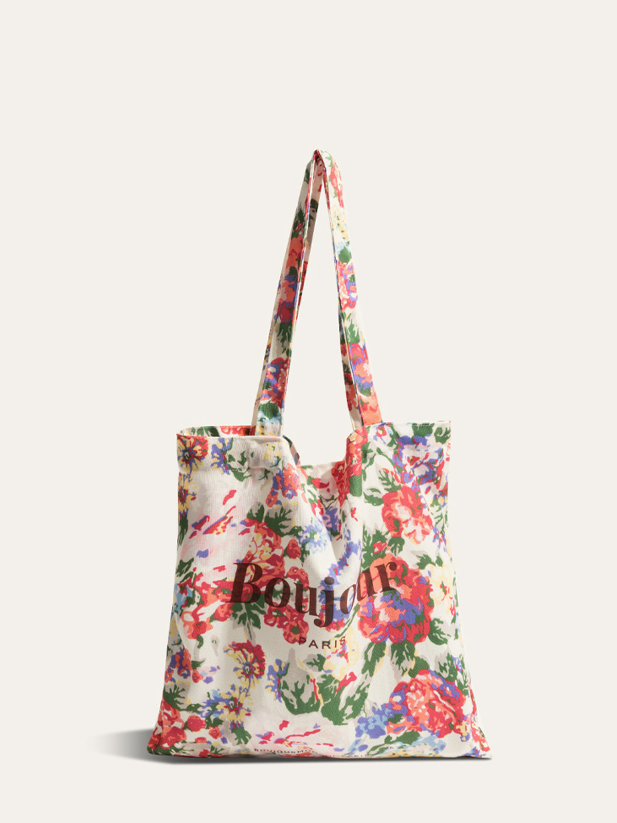 Cotton Tropical Floral Print Bag