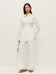 Cotton & Linen Wrap Shirt