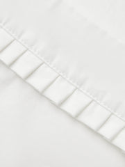 Pleated Square Neck Buttoned Top