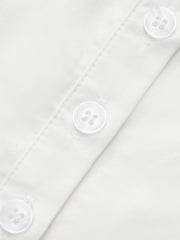 Pleated Square Neck Buttoned Top