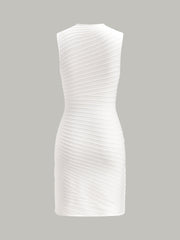 Cut-Out Chain Detail Knit Dress