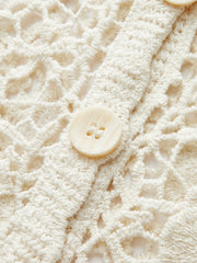 Crochet Lace Buttoned Cardigan