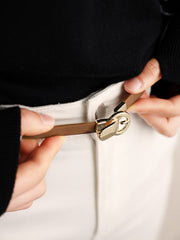 Hook Buckle Skinny Belt
