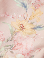 Floral Print Belted Shorts
