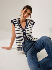 Striped Knit Cardigan