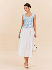 Floral Print Button-Front Top