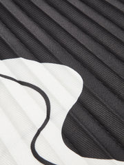 Pleated Abstract Print Skirt