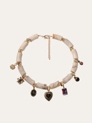 Charm Pendant Beaded Necklace