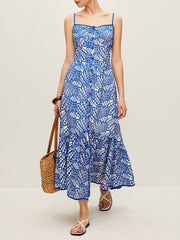 Cotton Embroidered Cami Dress