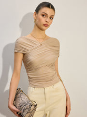 Ruched Crisscross  Top