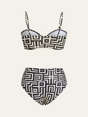 Geometric Print Bikini Set