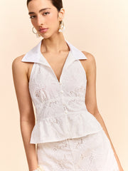 Halter Backless Top and Shorts Set