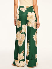 Floral Print Wide-Leg Pants