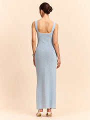 Crochet Embellished Sleeveless Maxi Dress