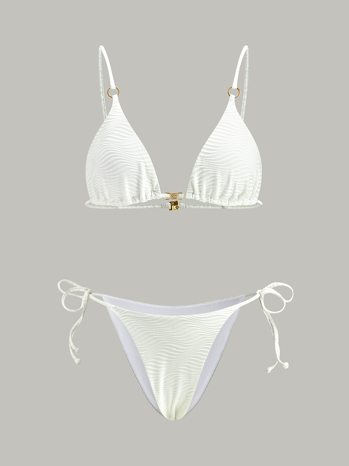 Textured Bikini Set