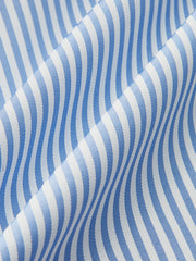 Striped Ruffle V-Neck Puff Sleeve Top